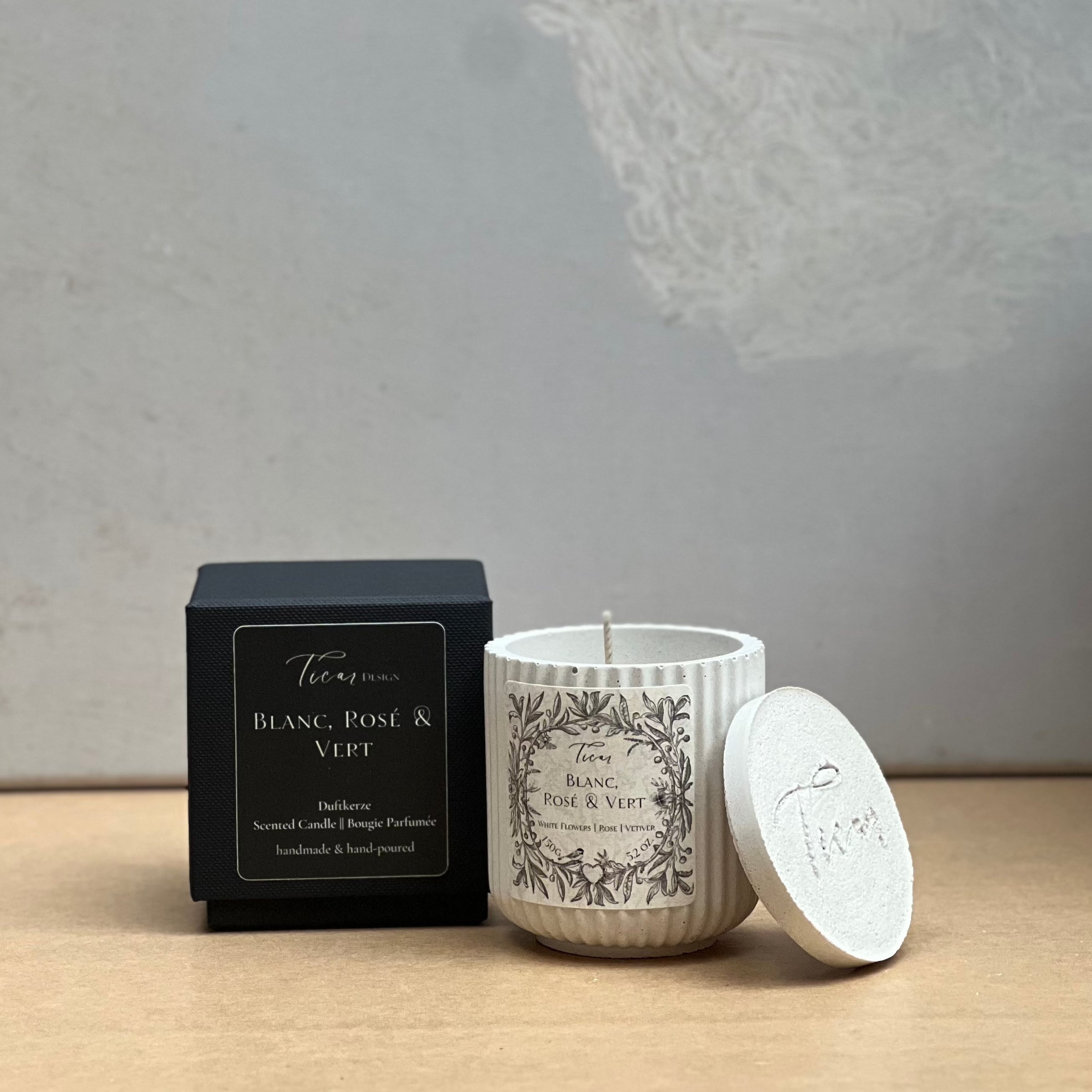 Duftkerze Blanc, Rosé & Vert