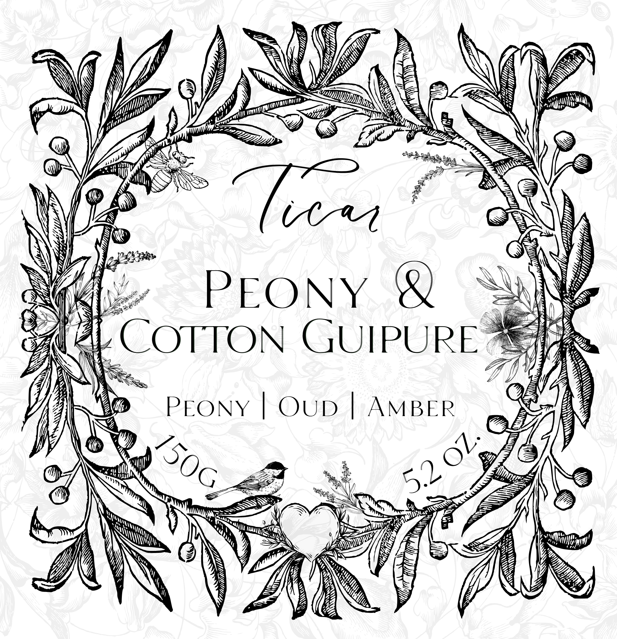 Duftkerze "Peony & Cotton Guipure"