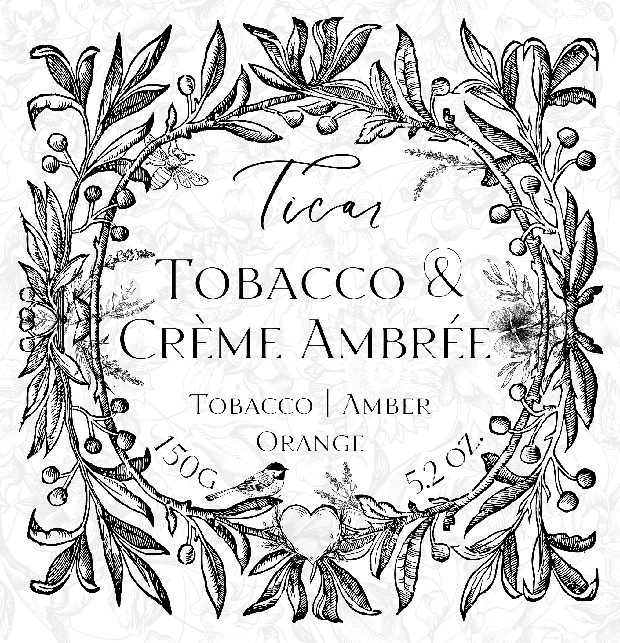 Bougie parfumée "Tobacco & Crème Ambrée"