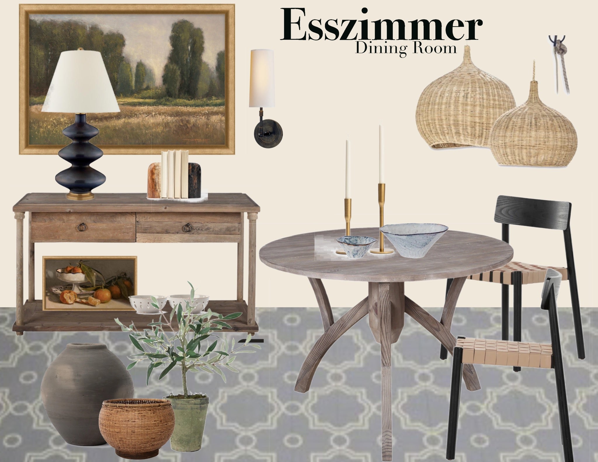 Moodboard Esszimmer
