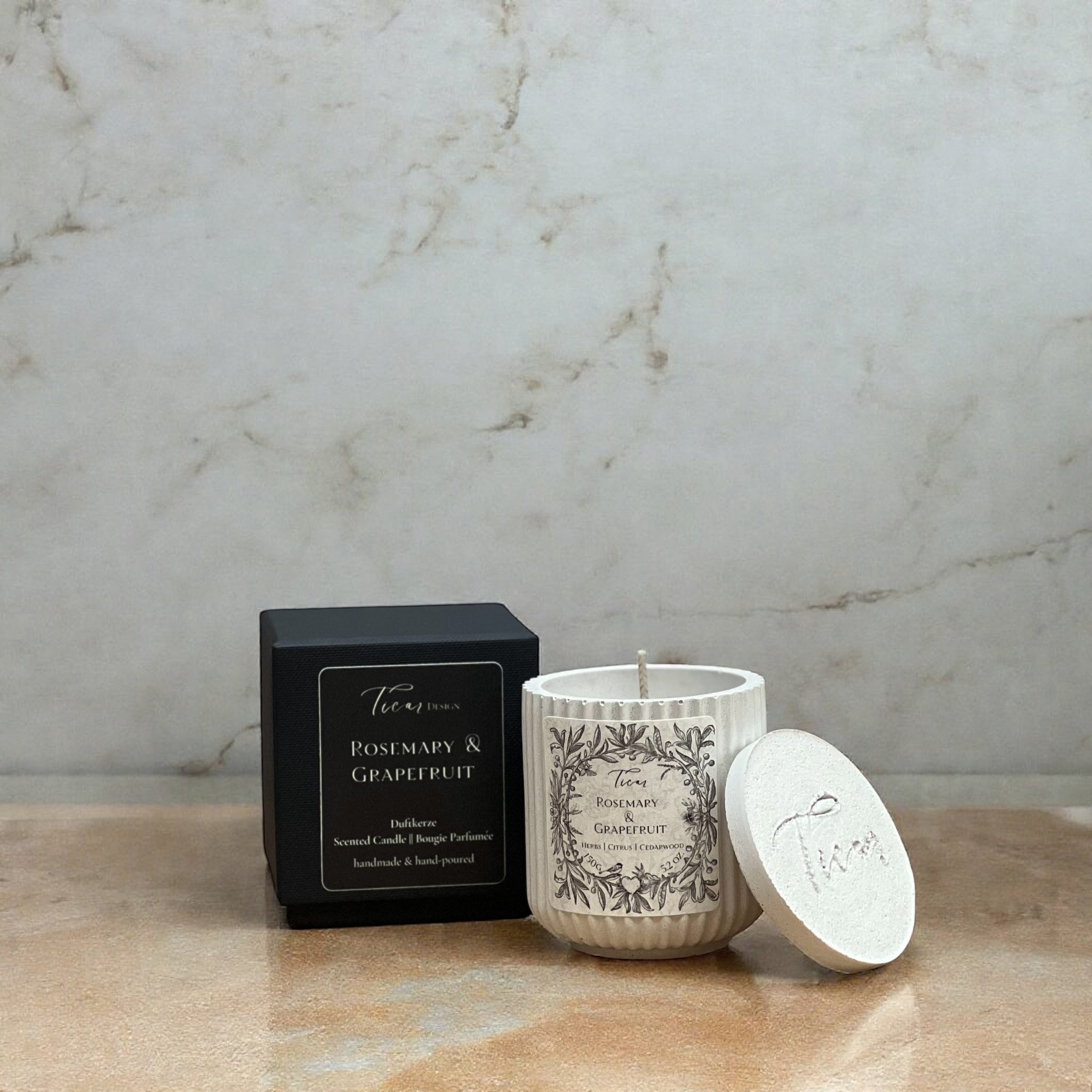 Bougie parfumée "Romarin & Pamplemousse"