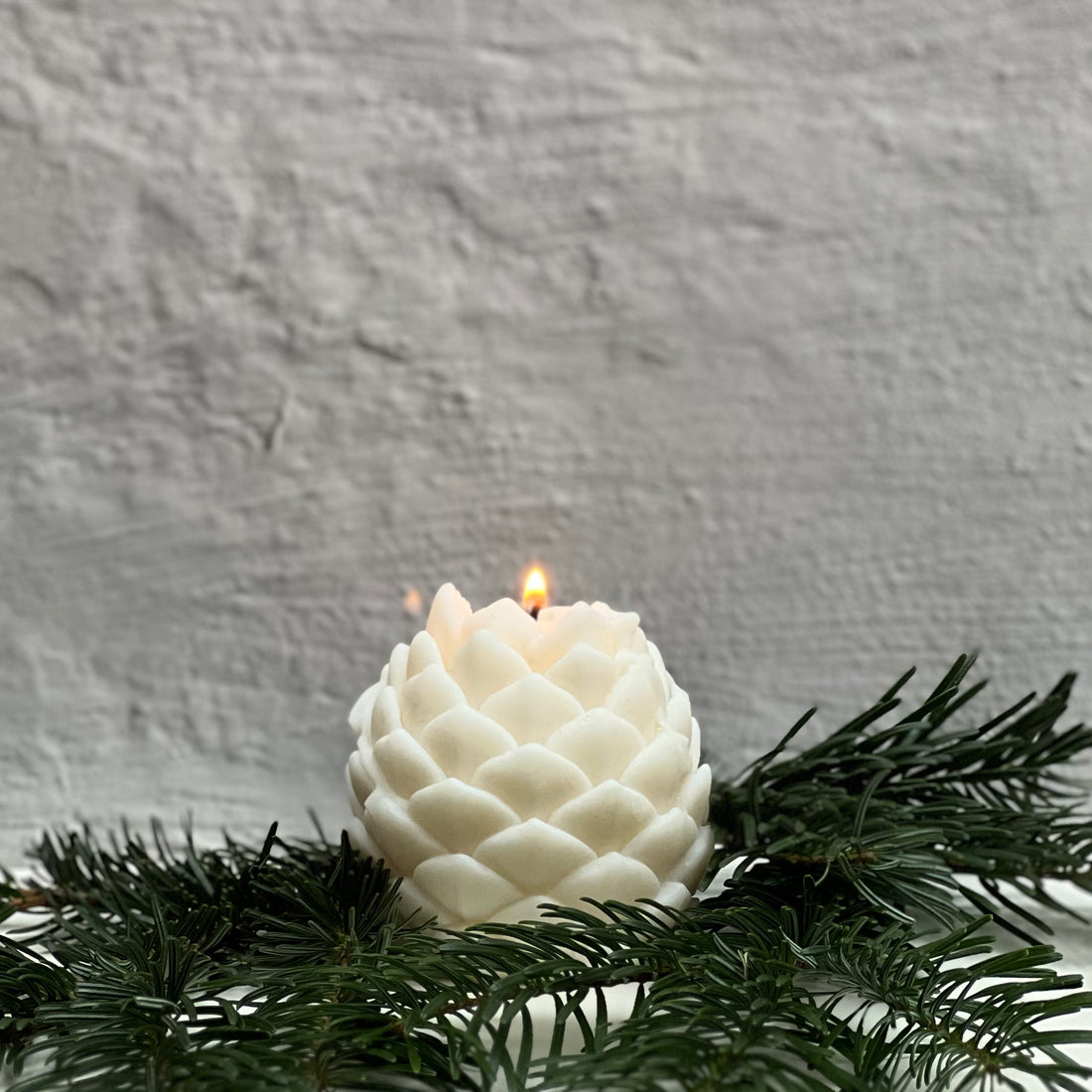 Dekokerze Tannenzapfen