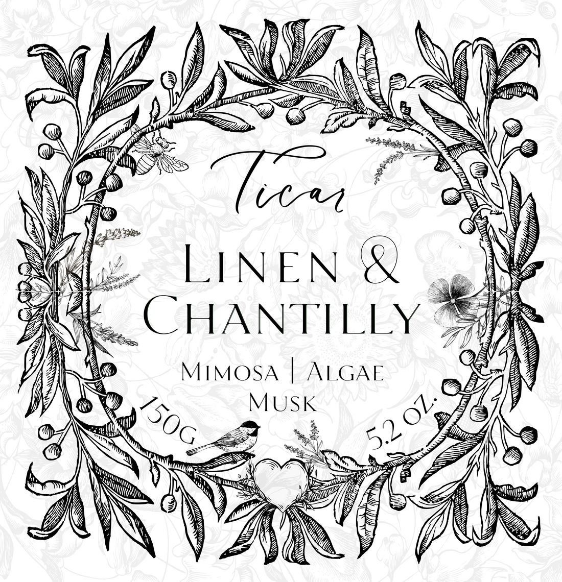 Scented candle &quot;Linen &amp;amp; Chantilly&quot;