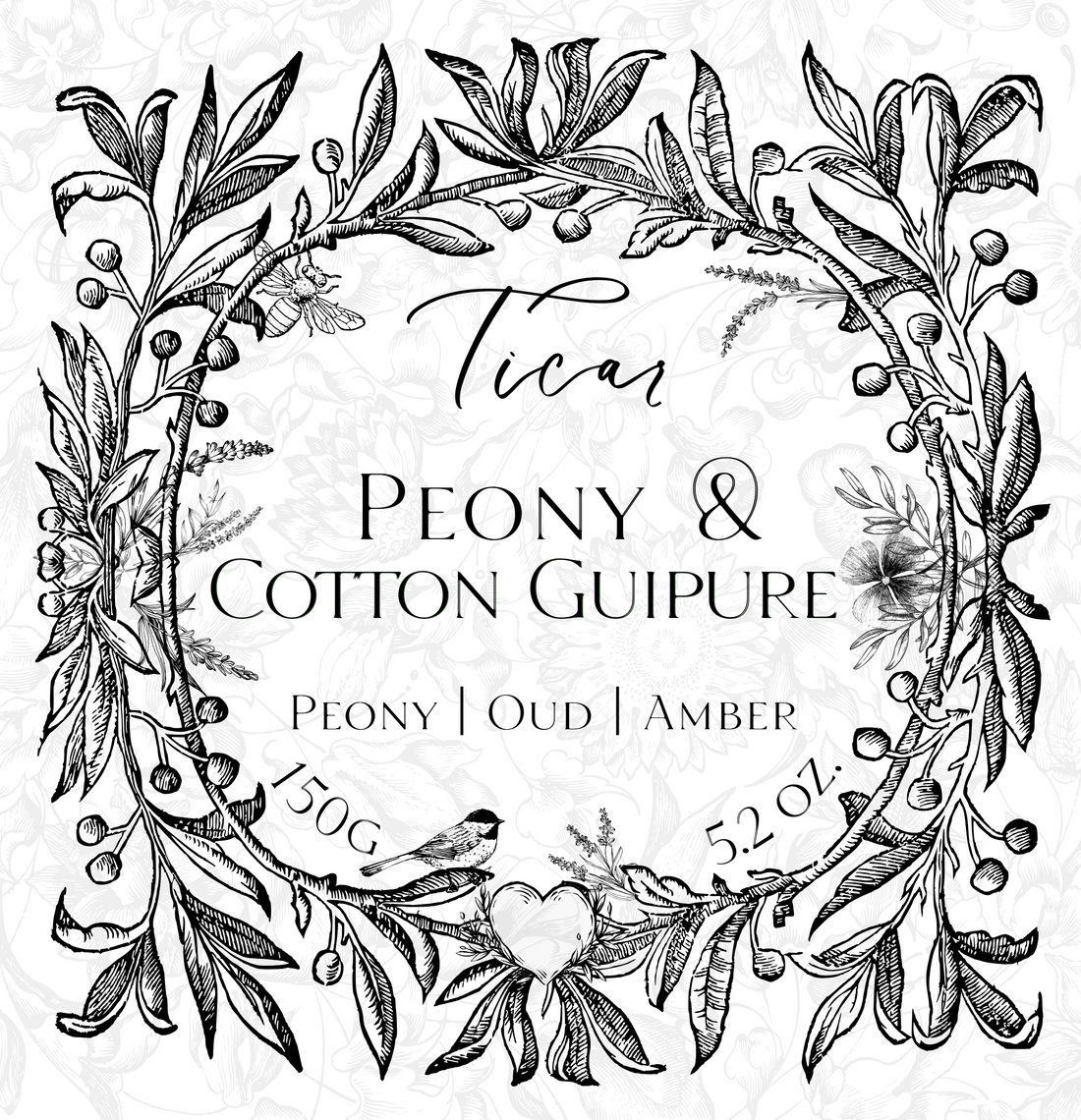 Duftkerze &quot;Peony &amp; Cotton Guipure&quot;