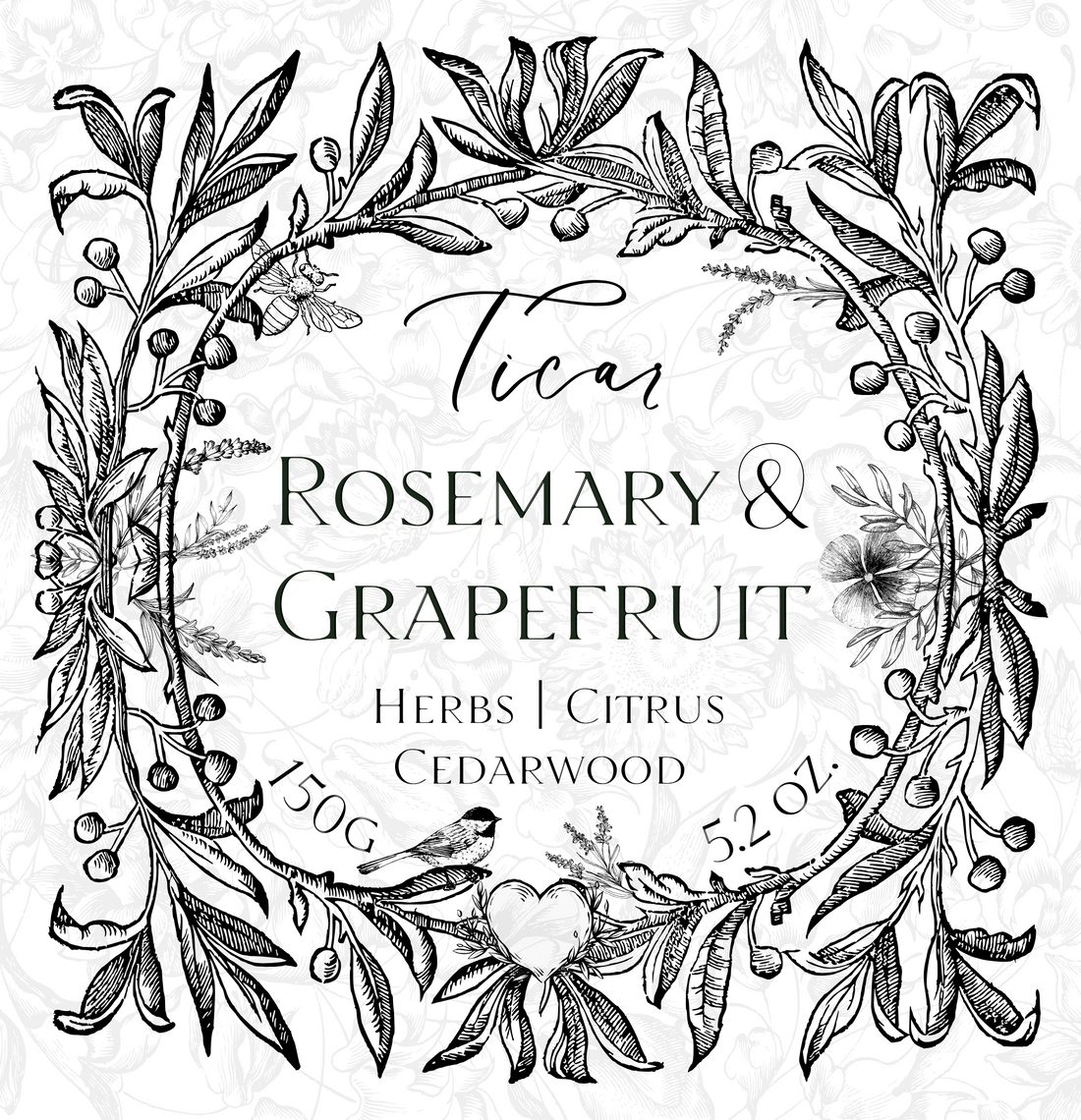 Scented candle &quot;Rosemary &amp;amp; Grapefruit&quot; 